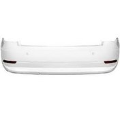 تصویر سپر عقب ایران خودرو سمند سورن پلاس سفید با ضربه گیر و سوراخ سنسور 