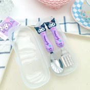 تصویر ست قاشق و چنگال کودک کرومی ۲ عددی استیل ضدزنگ 