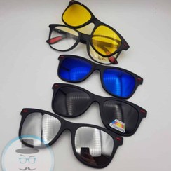 تصویر عینک طبی کاوردار با 4 کاور مگنتی آفتابی رای بن Ray Ban کد 2317 