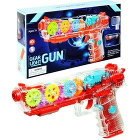 تصویر تفنگ موزیکال چراغدار چرخ دنده ای جعبه ای LIGHT GUN 