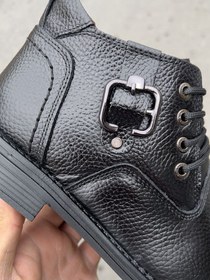 تصویر نیم بوت مردانه مدل مادرید بند و زیپ طرح الوادور-کد 1722 