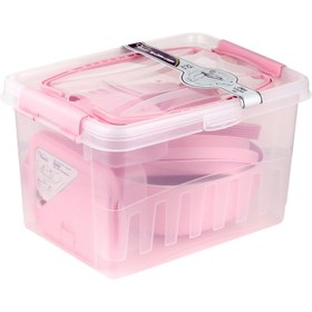 تصویر سبد پیک نیک 55 پارچه ونوس پلاستیک مدل N117 - طوسی روشن 