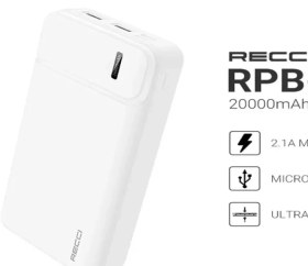 تصویر پاوربانك 20000 ميلي آمپر RECCI مدل RPB-N17 Recci Power Bank RPB-N17