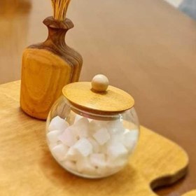 تصویر قندان پیرکس در چوبی 