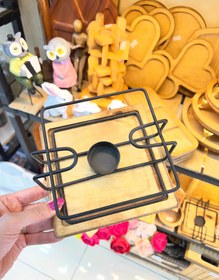 تصویر پایه وارمر چوب و فلز 