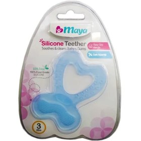 تصویر دندانگیر سیلیکونی طرح قلب مایا Maya Medical Teether code:4542/2