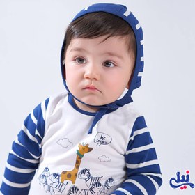 تصویر لباس زیر دکمه دار (بادی) آستین بلند نوزاد پسرانه طرح بست فرندز نیلی Nili Best Friends Nili Best Friends Baby Boy Long Sleeve Bodysuit