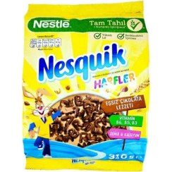 تصویر کورن فلکس شکلاتی نستله نسکوئیک Nestle nesquik Harfler حروف انگلیسی 310 گرم 