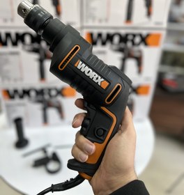 تصویر دریل چکشی 600 وات ورکس با پک کامل وسایل مدل WX317.3 WORX WX317 corded impact drill