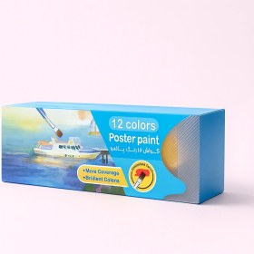 تصویر گواش ۱۲ رنگ Palmo مدل Poster Paint 