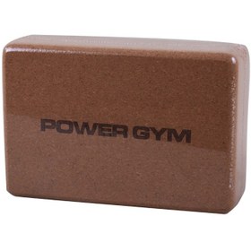 تصویر آجر یوگا چوب پنبه ای POWERGYM 