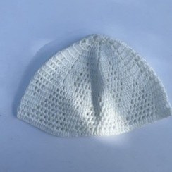 تصویر عرقچین دستباف با نخ ایرانی 