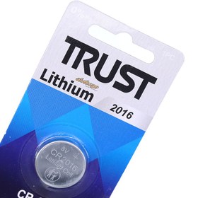 تصویر باتری سکه ای تراست CR2016 TRUST Lithium CR2016 3V Coin Cell Battery