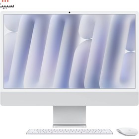 تصویر آل این وان 24 اینچی اپل مدل iMac Z1EH000JW 2024 Silver iMac Z1EH000JW 2024 M4 10 Core 24GB 1T SSD 10 Core GPU 24 inch Retina 4.5K Silver All ln One