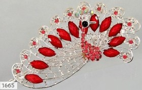 تصویر گل سر طرح طاووس کد 1665 