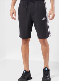 تصویر شلوارک تک‌جورابی ضروری با ۳ خط برند Adidas 3 Stripes Essential Single Jersey Shorts