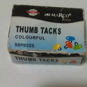 تصویر پونز فلزی رنگی Thumb Tacks