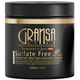 تصویر ماسک مو بدون سولفات 4در1 گرانسا 550میل Gransa Gransa 4in1 Hair Mask sulfate free 550ml