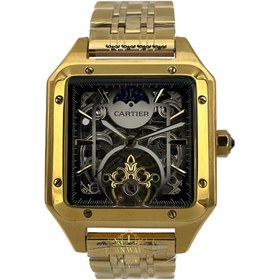 تصویر ساعت مچی کارتیر مردانه اتوماتیک طلایی Cartier Automatic CRA81 