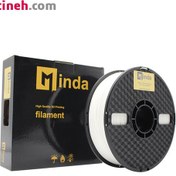 تصویر فیلامنت PLA PRO سفید قطر 1.75 میلیمتر یک کیلوگرمی میندا Minda Minda PLA PRO Filament 1.75mm 1kg white