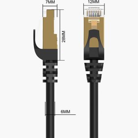 تصویر پچ کورد گرد CAT7 SSTP اوریکو مدل PUG-C7-150 طول 15 متر 