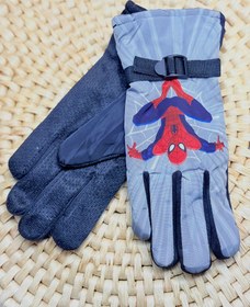 تصویر دستکش پسرانه ضدآب - طوسی 