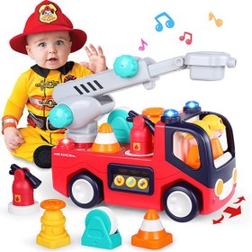 تصویر ماشین آتشنشانی موزیکال هالی تویز ا Musical fire engine Musical fire engine