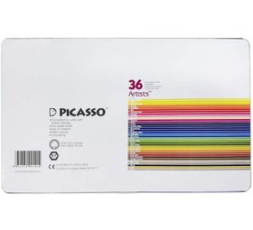 تصویر مدادرنگی36 رنگ پیکاسو جعبه فلز آرتیست ا Picasso 36 Color Pencils Artist Picasso 36 Color Pencils Artist
