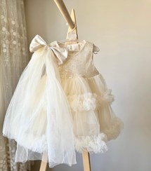 تصویر پیراهن مجلسی بچگانه دخترانه وارداتی پولکی و توری 2 تا 6 سال - سایز 