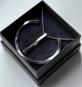 تصویر ست جواهرات پیچ مردانه رنگ نقره ای 