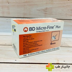 تصویر سرسوزن قلم انسولین BD سایز ۶ 