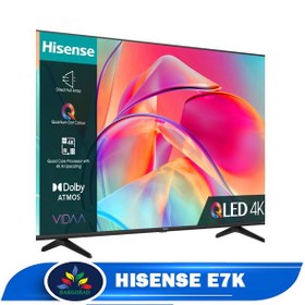 تصویر تلویزیون کیو ال ای دی هایسنس مدل 55E7K سایز 55 اینچ Hisense 55 inch smart led tv model 55E7K