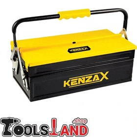 تصویر جعبه ابزار اتومات دو طبقه 40 سانت کنزاکس مدل KTB-1402 Kenzax KTB-1402 two-story automatic tool box 40 cm