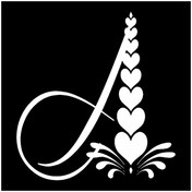 تصویر شابلون باتیس آرت طرح حرف A کد 817 