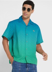 تصویر پیراهن بافتنی آستین کوتاه مردانه برند Lacoste Men'S S/S Woven Shirt