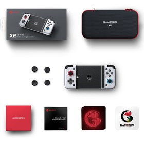تصویر دسته بازی گیمسر X2 GameSir X2 Lightning Mobile Gaming Controller for iPhone, Wirelss Gamepad with 500mAh Lithium Battery, Stretch Design Up to 173mm, Play & Plug, Compatible with Apple Arcade and MFi Games