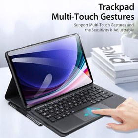 تصویر کیف کیبورددار دوکس دوکیس مدل TK تبلت سامسونگ Galaxy Tab S9 Plus X810/X816B 