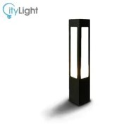 تصویر چراغ پارکی حیاطی ۶۰ سانت فلزی پاسارگاد دو لامپ 