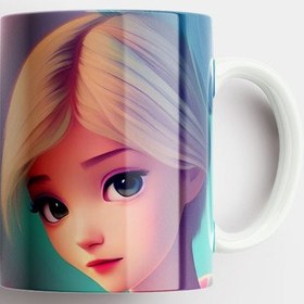 تصویر ماگ طرح دخترانه دختر زیبا کد wall-7695 