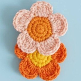 تصویر بافتنی گیره مو گل 