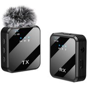 تصویر ست میکروفن بی سیم یقه ای مدل F15-2 