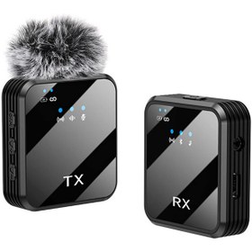 تصویر ست میکروفن بی سیم یقه ای مدل F15-2 