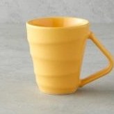 تصویر ماگ فنجان سرامیکی زرد ۲۵۵میل english home مدل twisty 