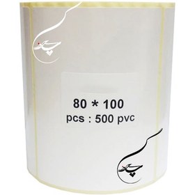 تصویر لیبل PVC سایز 80 در 100 میلی متر 