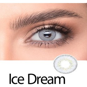 تصویر لنز رنگی چشم یخی روشن لاکی لوک مدل Ice Dream 