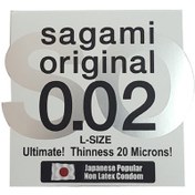 تصویر کاندوم ساگامی سایز بزرگ 1 عددی اورجینال SAGAMI ORIGINAL 0.02 