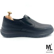 تصویر کفش طبی چرم راحتی ارتوپدی مردانه | کد:‌ M13 | چرم میخچی 