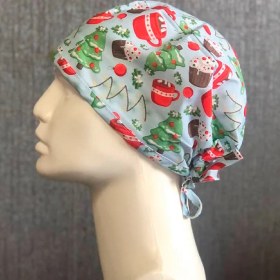 تصویر کلاه جراحی طرح دار لاکرا چیزگی مدیکال طرح کاپ کیک 