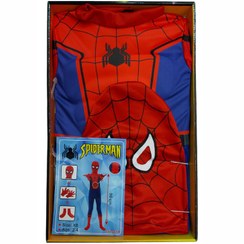 تصویر ست لباس مرد عنکبوتی مدل پارچه کشی طرح عضلانی Spider-man clothing set with muscular design