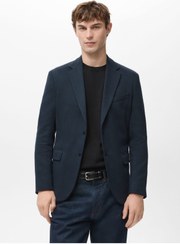 تصویر ژاکت مردانه آبی سرمه ای منگوMANGO Man | 27071263 اورجینال 